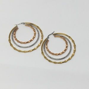 Beautiful gold and silver earrings
